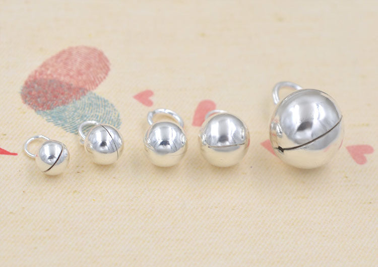 Sterling Silver Tiny Glossy Bell Charm Pendant S990 Finding