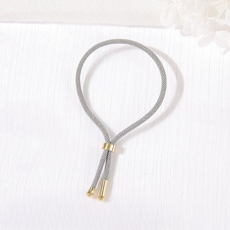 2 verstellbare schlichte geflochtene Schnurarmbänder aus 14-karätigem GF-Armband