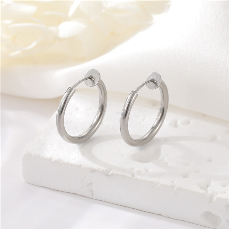 4 clips d'oreille ronds sans perçage, boucle d'oreille 14K GF