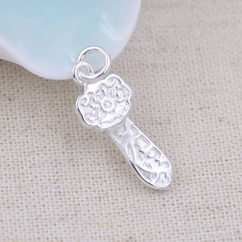Pendentif à breloque Ruyi en argent Sterling émail époxy, recherche S925
