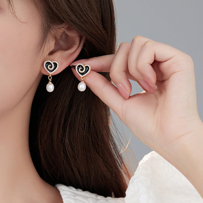 4 boucles d'oreilles papillon coeur broche fleur croix feuille boucles d'oreilles 14K GF coquille strass embelli boucle d'oreille moitié percée perle perle vierge