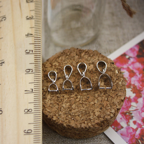 Sterling Silver Tiny Ice Pick Pinch Bail S925 Finding