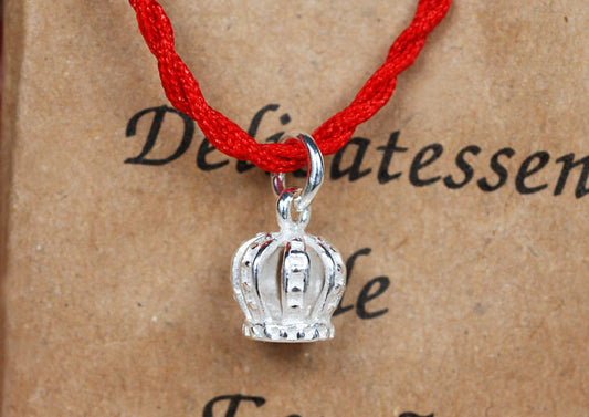 Sterling Silver Tiny Hollow Crown Charm Pendant S925 Finding