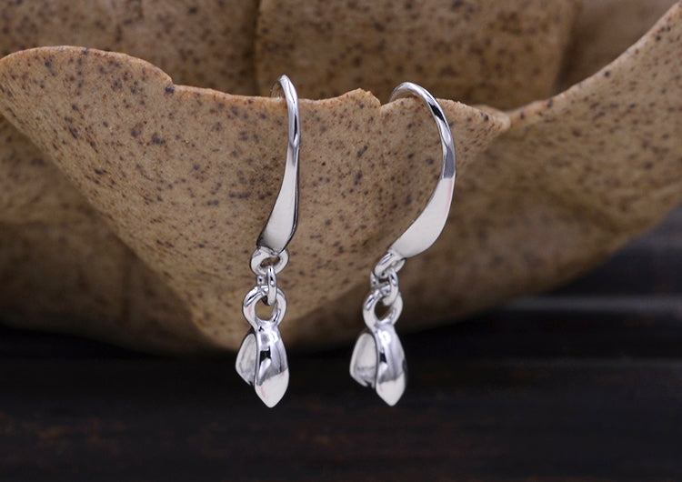 Boucles d'oreilles à crochet ornées de strass en argent Sterling, avec pince à glace, bélière S925