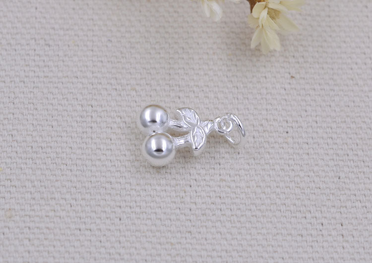 Pendentif à breloque petite cerise en argent sterling S925