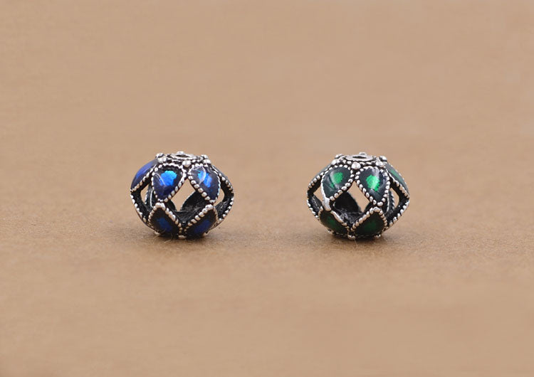 Sterling Silver Flat Pumpkin Bead Spacer S925 Finding