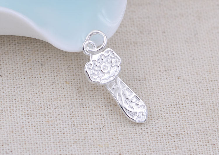 Pendentif à breloque Ruyi en argent Sterling émail époxy, recherche S925
