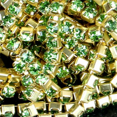 10 yd Colorful Rhinestone Cup Chain Gold Trim Metal Cup Close Chain Jewelry High Quality Wedding Veil Finding 2mm 2.5mm 2.8mm 3mm