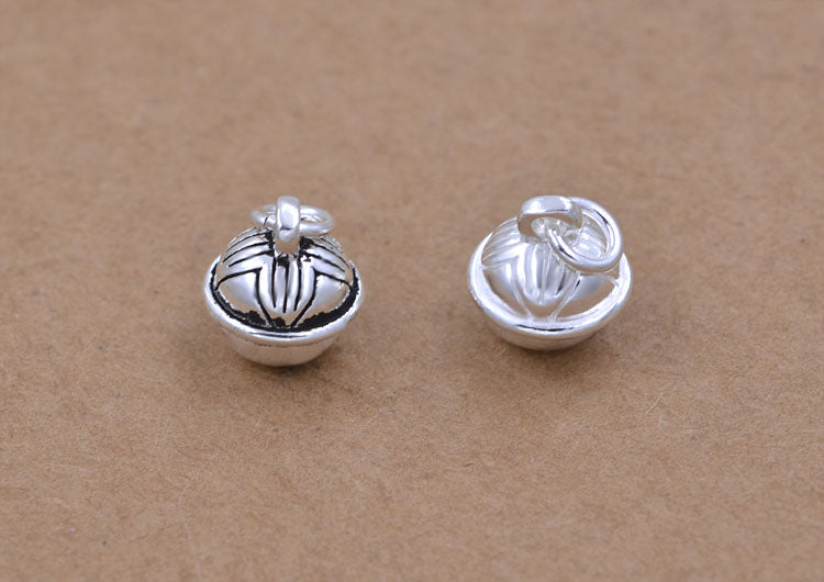 Sterling Silver Tiny Bell Charm Pendant S925 Finding