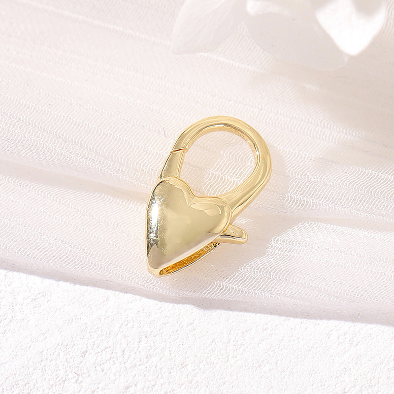 2 fermoirs à homard coeur rond 14K GF connecteur de fermoirs à boucle à ressort