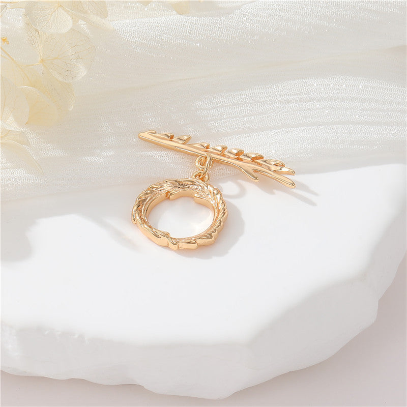 Connecteur de fermoirs OT, 2 cœurs ovales, cercle de fusion torsadé, fermoir 14K GF