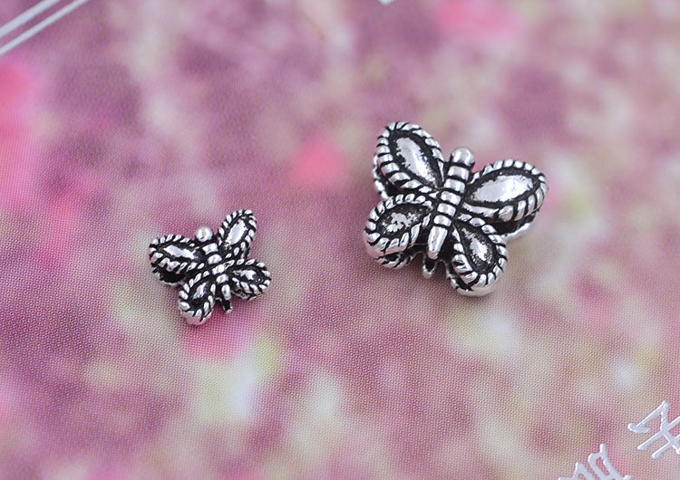 Sterling Silver Butterfly Bead Spacer S925 Finding
