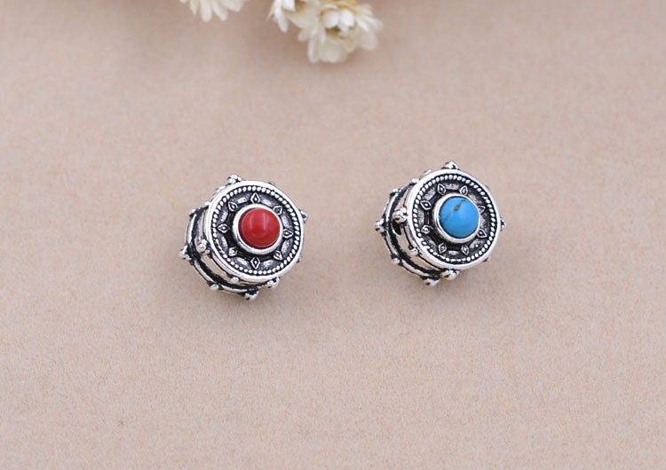 Sterling Silver Prayer Wheel Bead Spacer S925 Finding