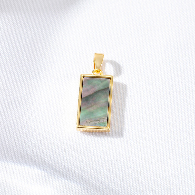 2 coeur croix rectangle rond ovale pendentif à breloque coquille embellie 14K GF