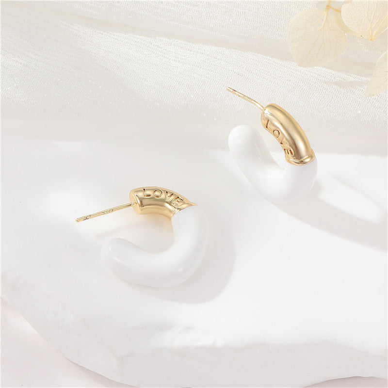 4 Schlangenketten-Ohrstecker, 14 K GF, halbgebohrte Perlen, Rohling