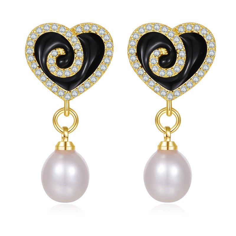 4 boucles d'oreilles papillon coeur broche fleur croix feuille boucles d'oreilles 14K GF coquille strass embelli boucle d'oreille moitié percée perle perle vierge