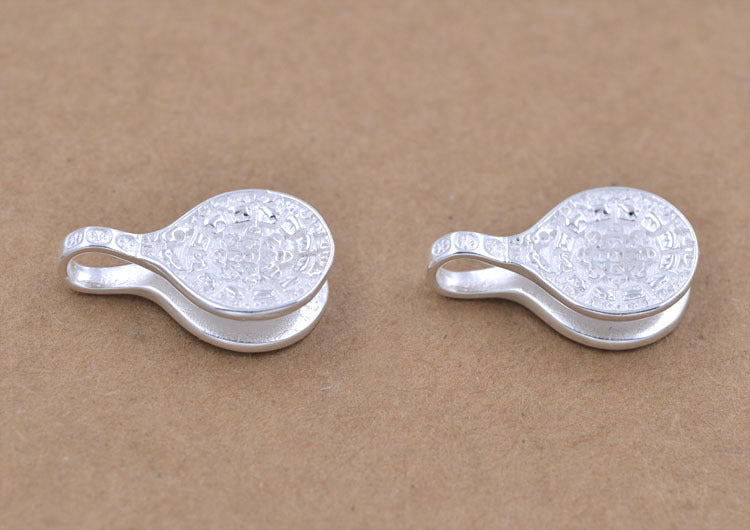 Sterling Silver Tiny Round Zodiac Coin Charm Pendant S925 Finding