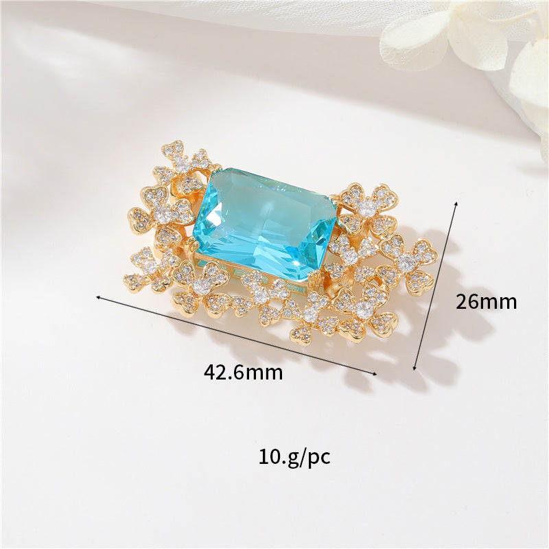 2 Schleife, Schmetterling, Blumen-Karabinerverschluss, Muschel-Strasssteinverzierung, 14-karätige GF-Federschnallenverschlüsse, Verbinder