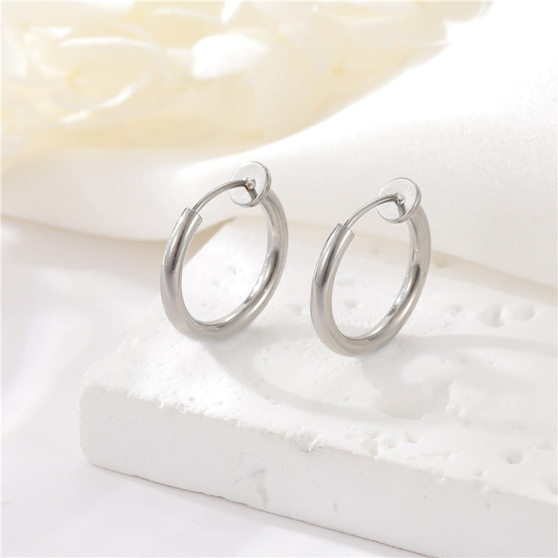 4 clips d'oreille ronds sans perçage, boucle d'oreille 14K GF