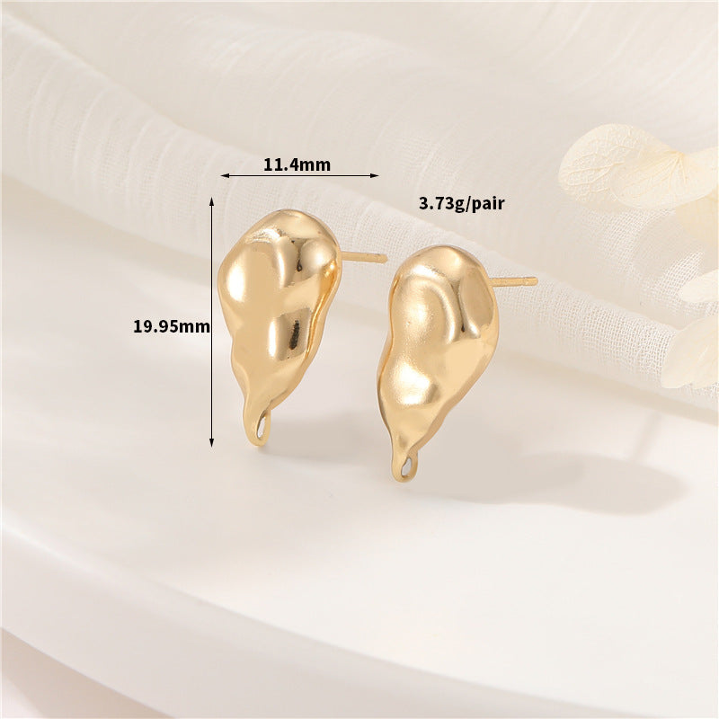 4 boucles d'oreilles à tige en perles avec boucle d'oreille 14K GF