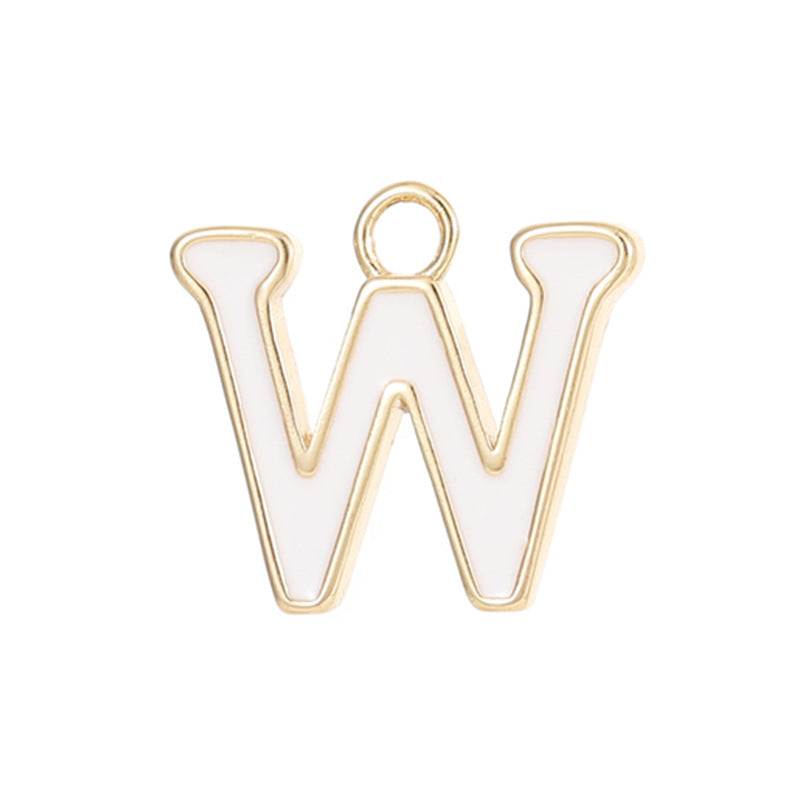 2 Emaille-Epoxidharz-Anfangsbuchstaben AZ-Charm-Anhänger 14K GF