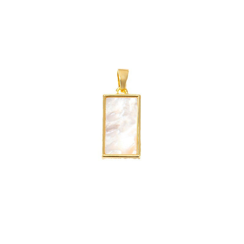 2 coeur croix rectangle rond ovale pendentif à breloque coquille embellie 14K GF