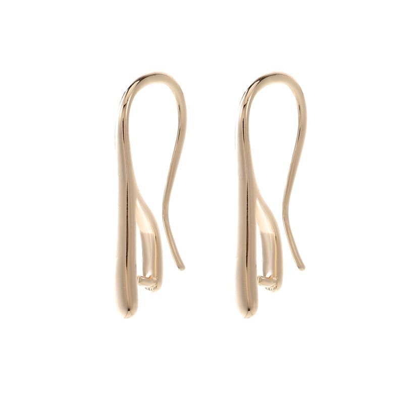4 boucles d'oreilles à crochet Icepick avec boucle strass embellies 14K GF