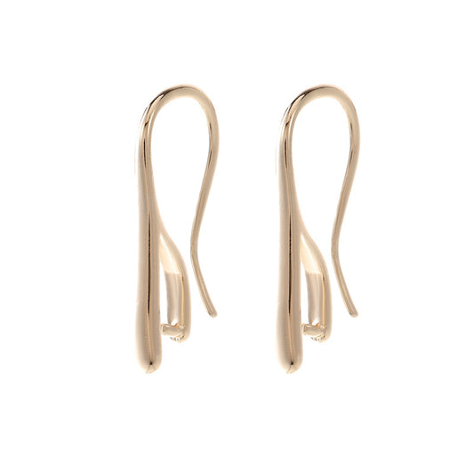 4 boucles d'oreilles à crochet Icepick avec boucle strass embellies 14K GF