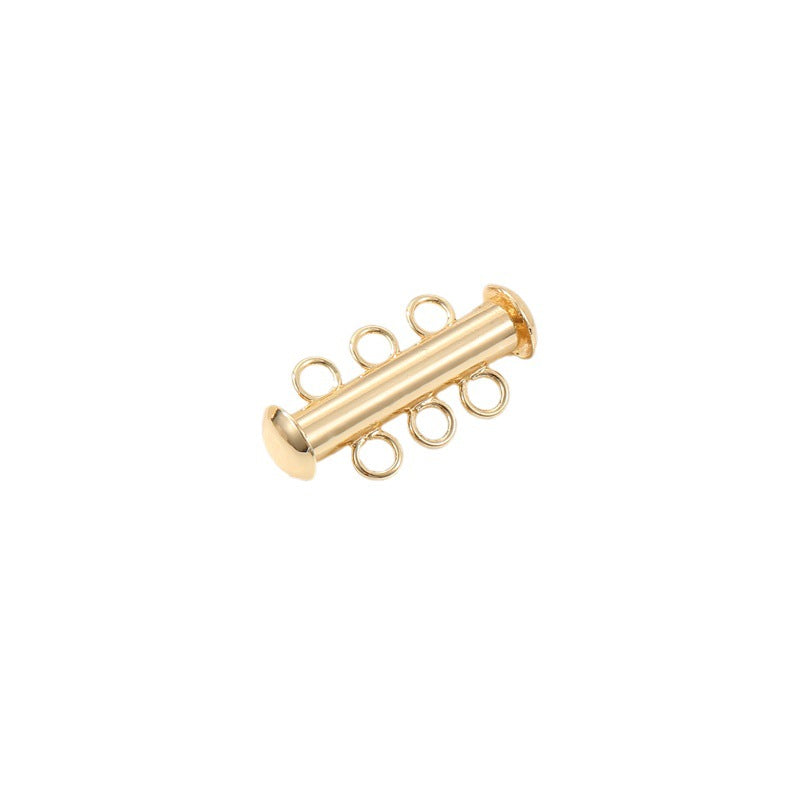 Connecteur de fermoirs suspendus à 2 boucles multiples, fermoir à bâton 14K GF