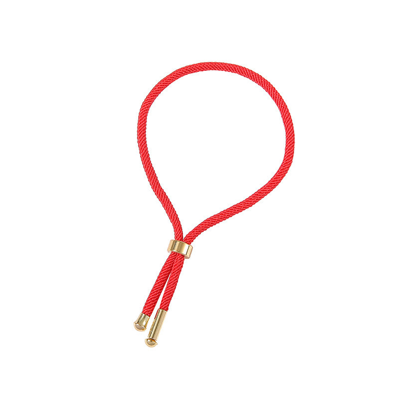 2 verstellbare schlichte geflochtene Schnurarmbänder aus 14-karätigem GF-Armband