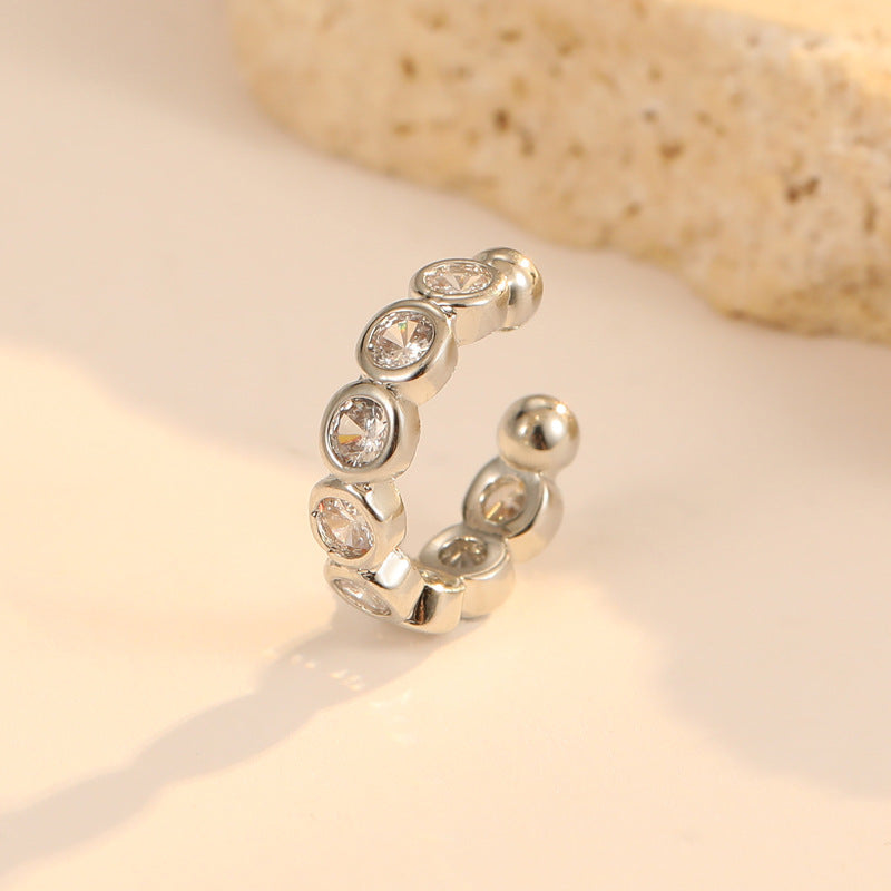 4 manchettes d’oreille perlées grimpeur sans piercing boucle d’oreille strass embelli 14K GF boucle d’oreille