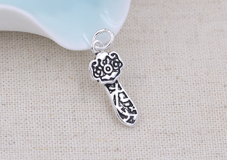 Pendentif à breloque Ruyi en argent Sterling émail époxy, recherche S925