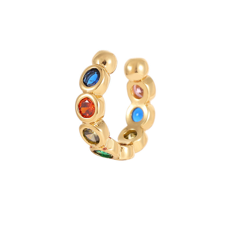 4 manchettes d’oreille perlées grimpeur sans piercing boucle d’oreille strass embelli 14K GF boucle d’oreille