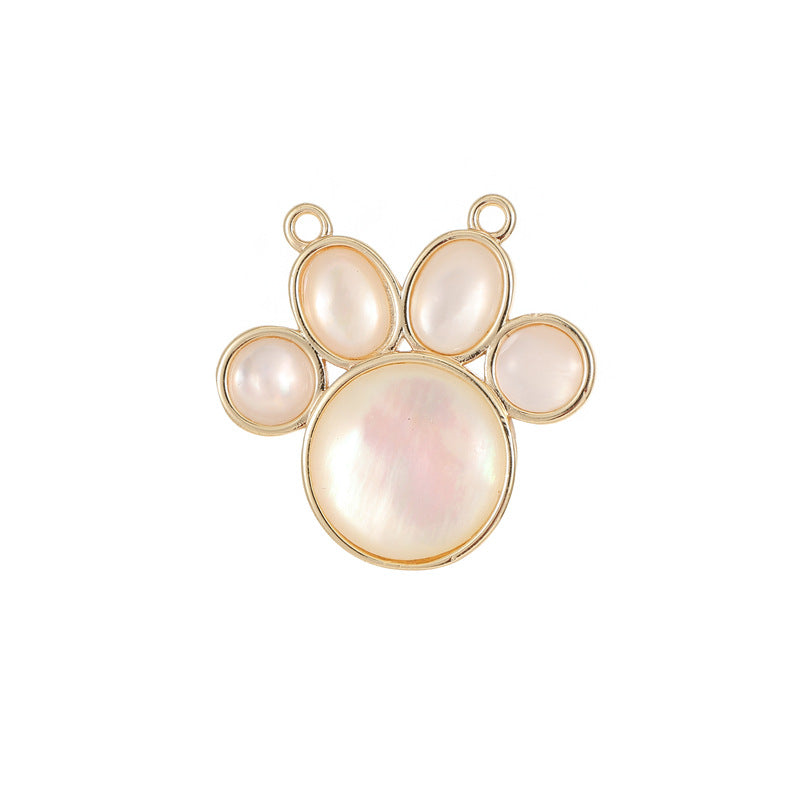 2 Lune Papillon Patte Charme Pendentif Résine Embellie 14K GF Perle Semi-Percée Perle Vierge