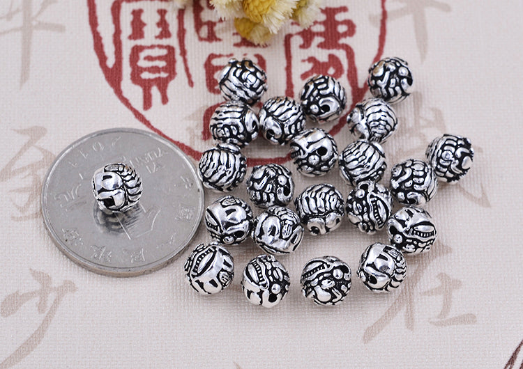 Sterling Silver Lion Bead Spacer S925 Finding