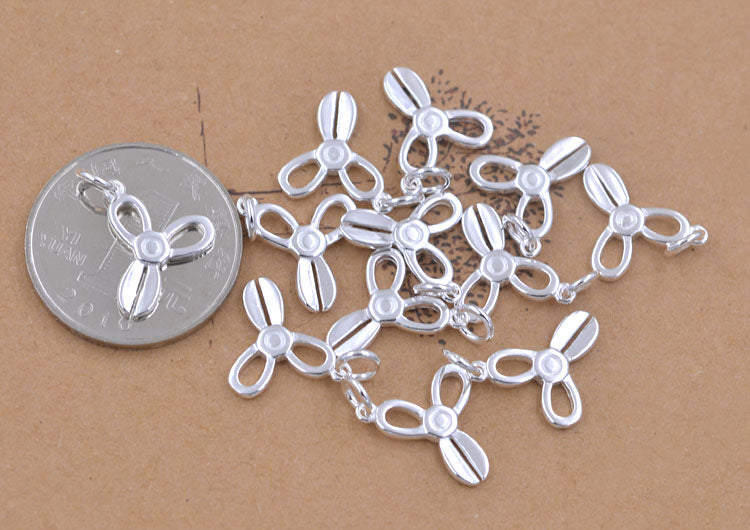 Pendentif à breloque en argent sterling avec petits ciseaux S925