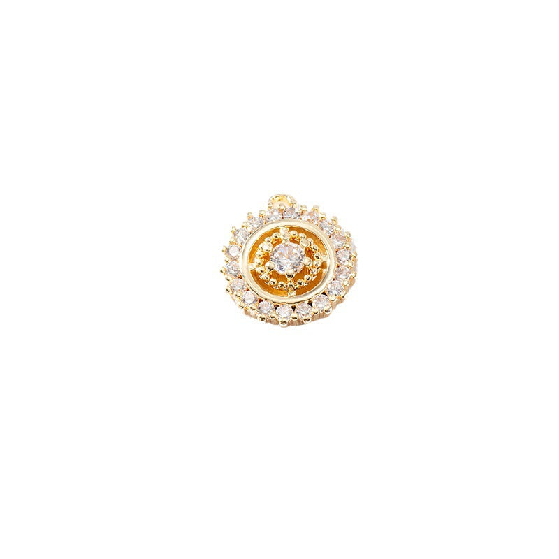2 Sirène Baleine Queue Ours Panda Floral Charm Pendentif Strass Embelli 14K GF