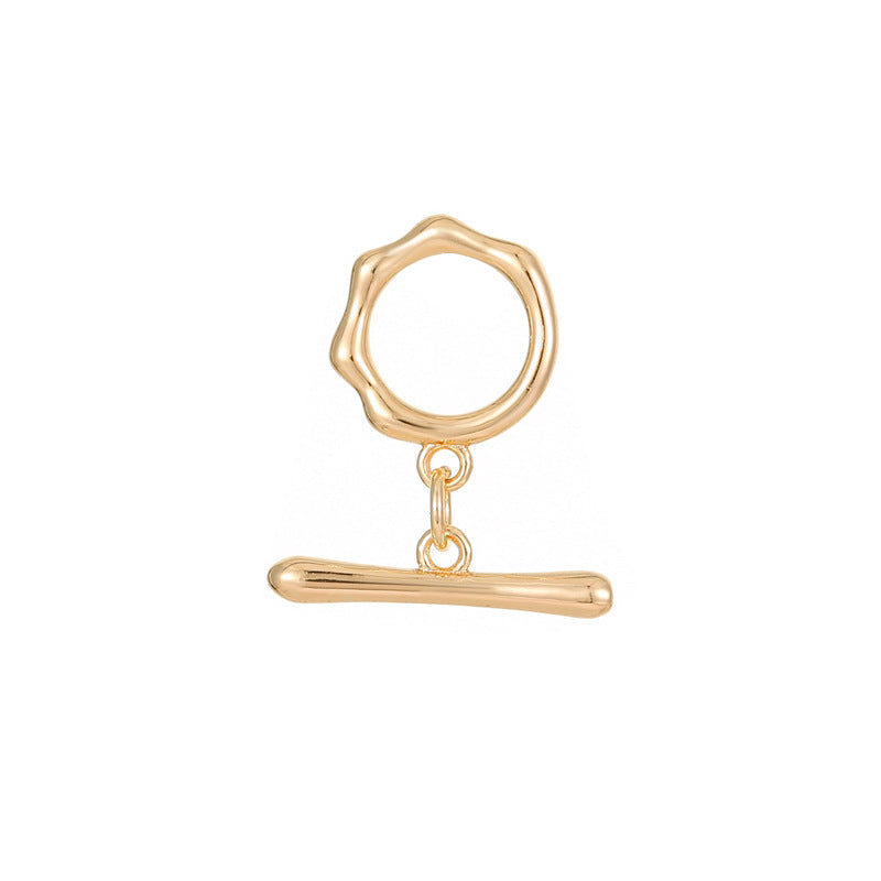 Connecteur de fermoirs OT, 2 cœurs ovales, cercle de fusion torsadé, fermoir 14K GF