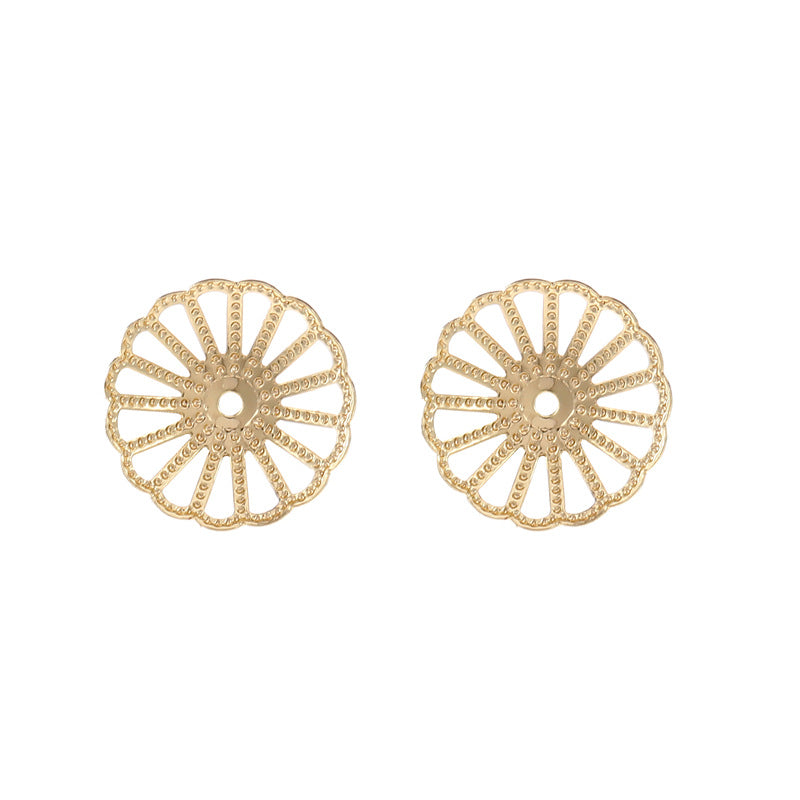 10 capuchons de perles florales, tasse 14K GF, entretoise de perles de charme