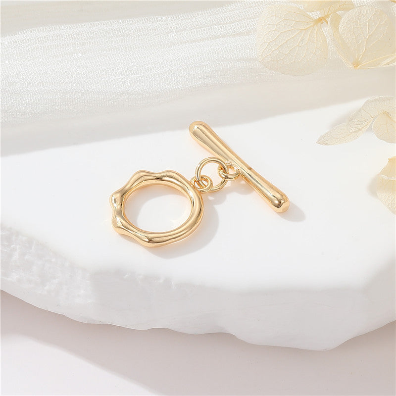 Connecteur de fermoirs OT, 2 cœurs ovales, cercle de fusion torsadé, fermoir 14K GF