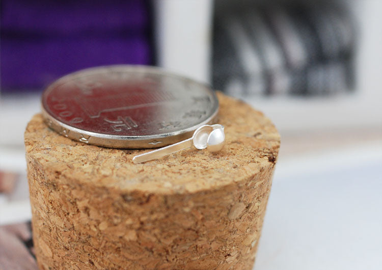 Sterling Silver Bead Chain Crimp Clamp Round Wire Cord End Clasp Thin Leather Clips S925