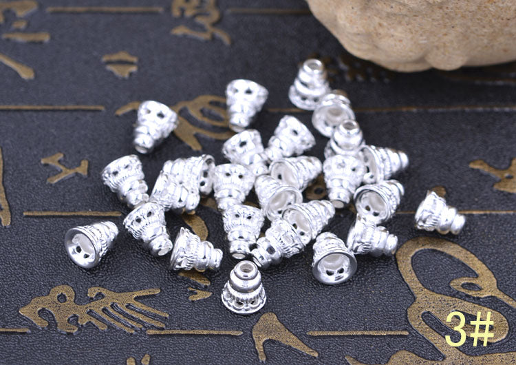 Sterling Silver Enamel Epoxy Cone Bead Spacer S925 Finding