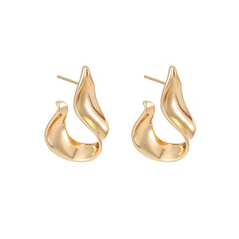 4 boucles d'oreilles épaisses en demi-cercle 14K GF Earing