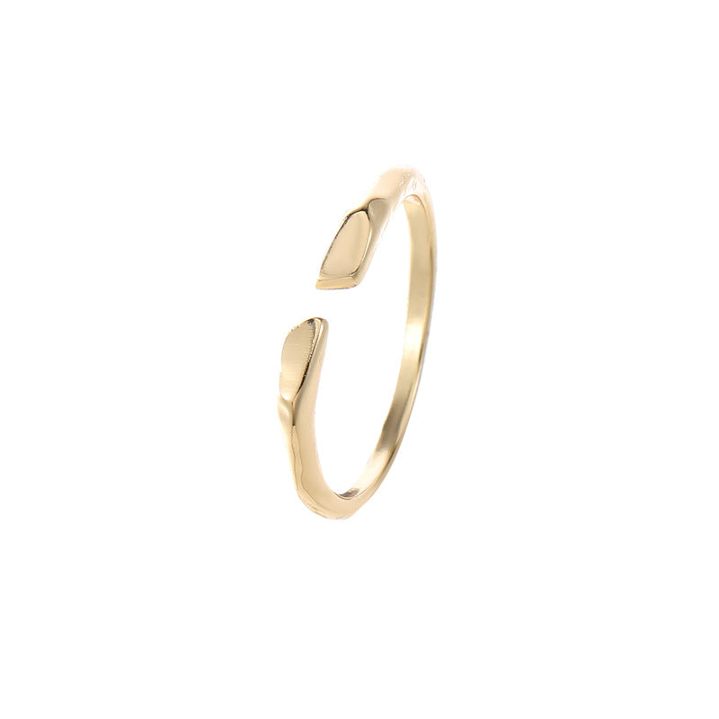 2 bagues de déclaration à cercle ouvert 14K GF 12mm, cabochon rond, réglage vierge