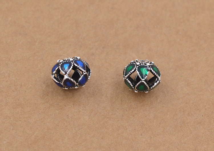 Sterling Silver Flat Pumpkin Bead Spacer S925 Finding