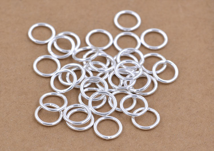 Sterling Silver Close Circle Round Jump Ring S925 Finding