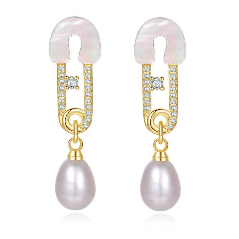 4 boucles d'oreilles papillon coeur broche fleur croix feuille boucles d'oreilles 14K GF coquille strass embelli boucle d'oreille moitié percée perle perle vierge