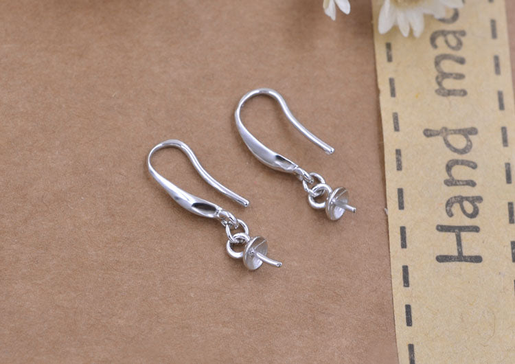 Boucles d'oreilles à crochet ornées de strass en argent Sterling, avec pince à glace, bélière S925