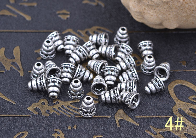 Sterling Silver Enamel Epoxy Cone Bead Spacer S925 Finding