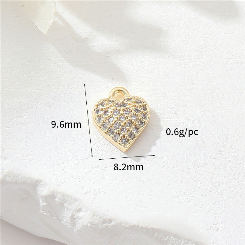 2 Blumen Katze Sonne Schmetterling Herz Meerjungfrau Rechteck Charm Anhänger Strass verziert 14K GF